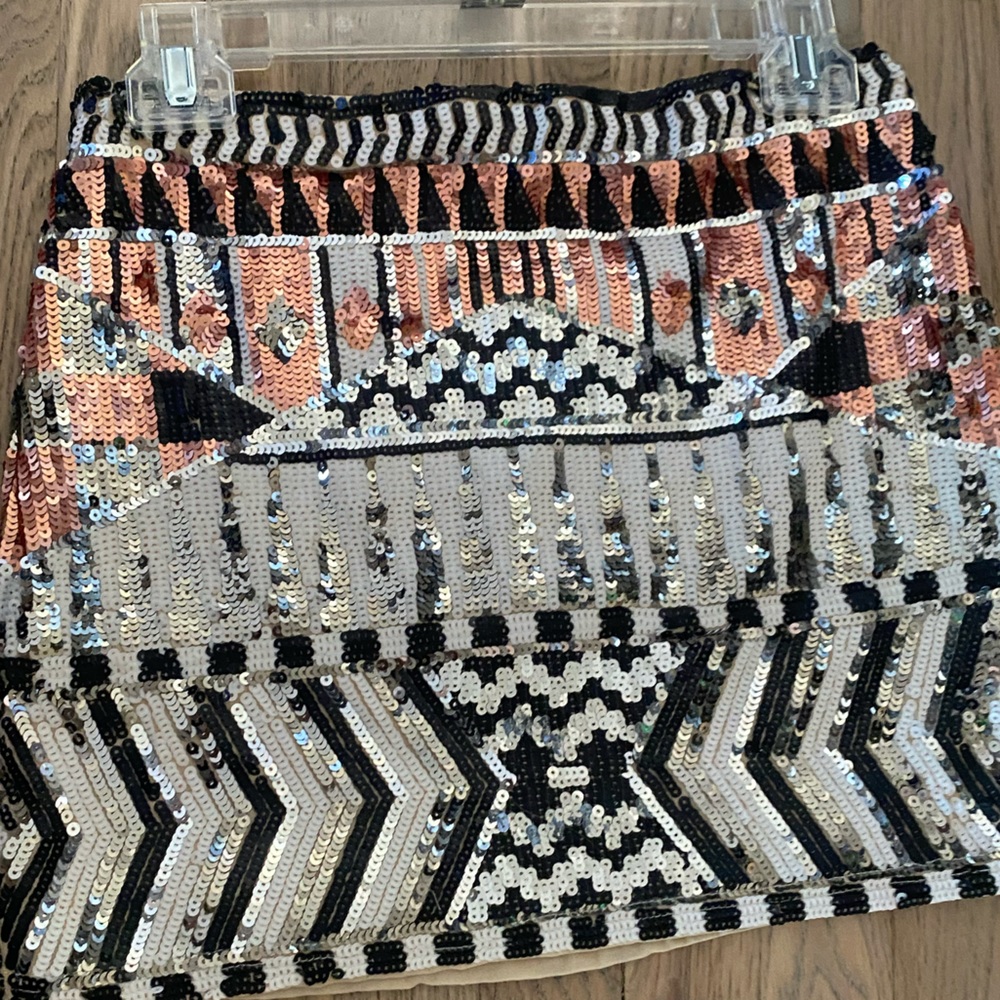 Sequin mini skirt